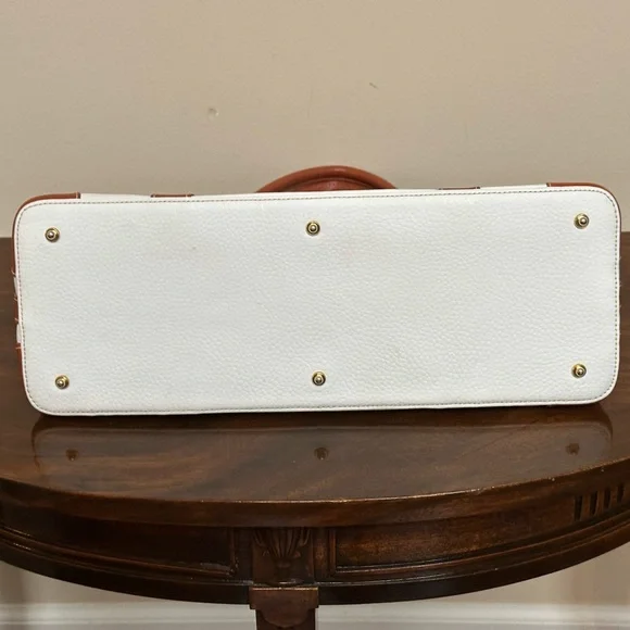 Dooney & Bourke Winter White and Tan Satchel w/Coin Pouch - Picture 6 of 14